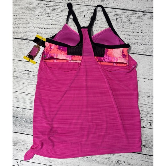 ZEROXPOSUR Swim Tank Pink Racerback  Size Women's M‎ NWT - Picture 3 of 7